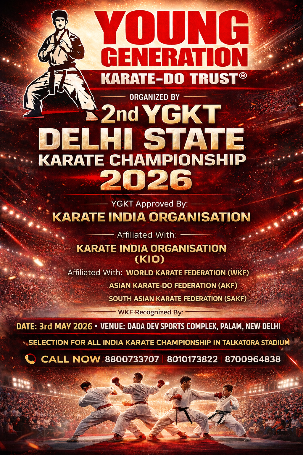 2nd YGKT DELHI STATE KARATE CHAMPIONSHIP 2026